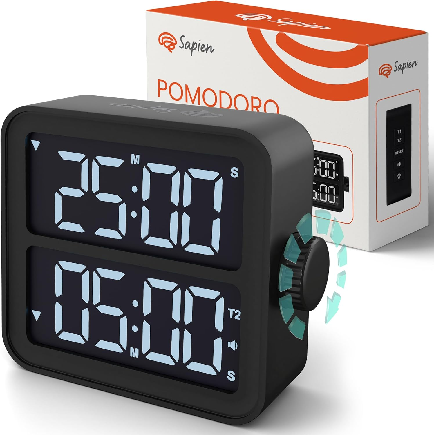 Pomodoro Timer for Focus & Productivity | Study & Desk Timer Ideal for ADHD Adul