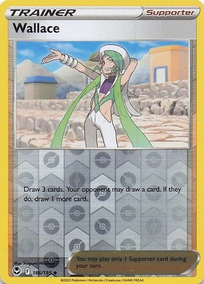 Wallace 166/195 Reverse Holo SWSH12: Silver Tempest NM