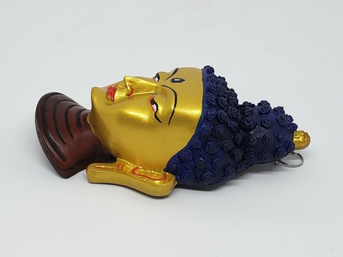Small Traditional Shakyamuni Buddha Hard Resin Wall Hanging Sculpture ~ Nepal - 第 5/9 張圖片