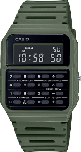 Brand New Casio Data Bank CA-53WF-3B Green Olive Calculator 