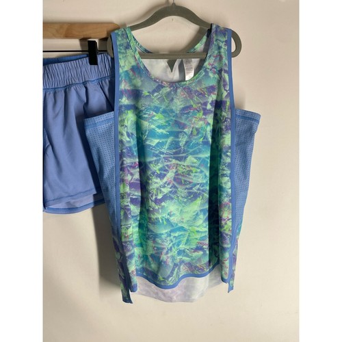 Ivivva Go Time Singlet Tank Top + Matching Shorts Girls Size 14 Athletic Outfit - Picture 2 of 9