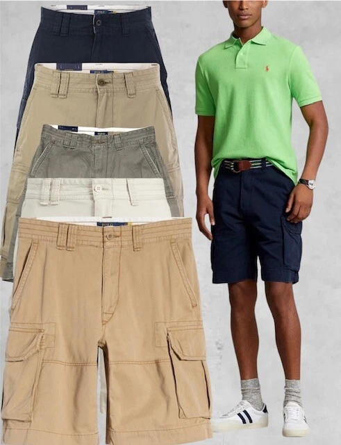 Polo Ralph Lauren Men's Classic-Fit Cargo Shorts Khaki Navy Green Blue RRP £139
Opens in a new windo