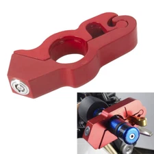 Motor Handlebar Grip Lock Anti Theft Throttle Clutch Brake Lock Red