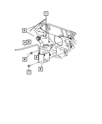 Botella de recuperación de refrigerante genuina Mopar 2002-2010 Chrysler PT Cruiser 5058741AA Foto 3 de 3