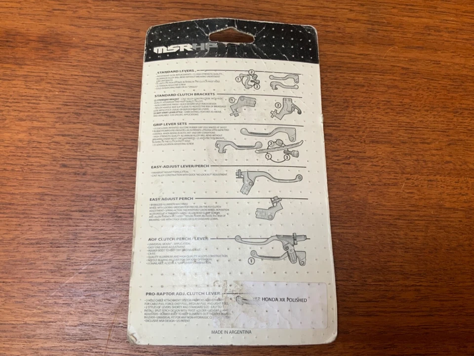 Palanca de freno delantera MSR 341789 Honda XR250R/350R/600R ¡Nueva! Foto 2 de 2
