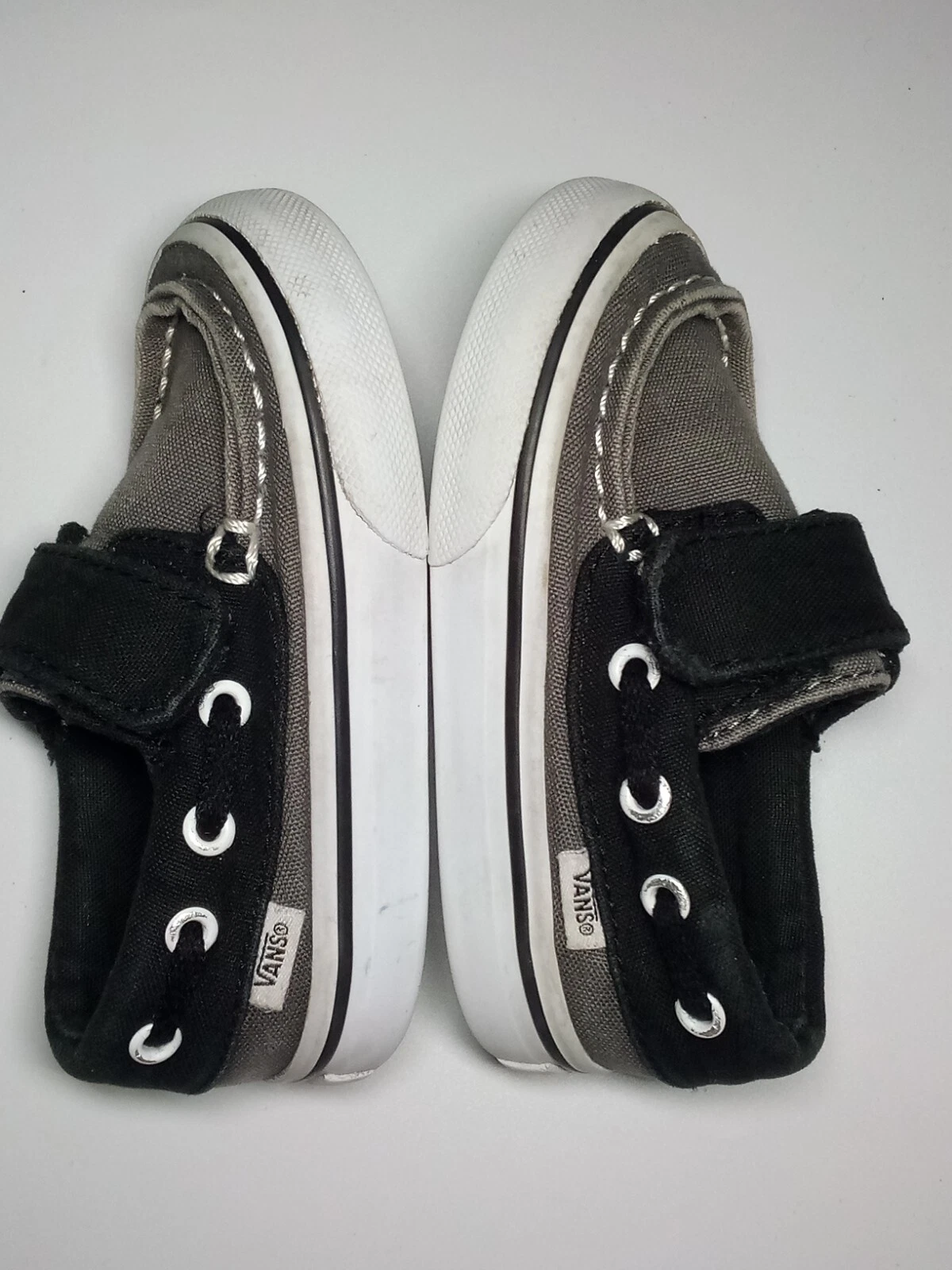 Scarpe da sneaker VANS Bambino 5 barche grigio nero tela