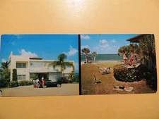 La Frond Apartment Hotel Belleair Beach Florida vintage oversized postcard 