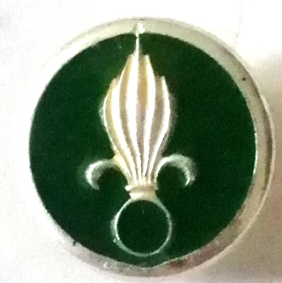 Pomegranate Foreign Legion Emblem Pines Gold Metal Enamel Background Green Fab 1980