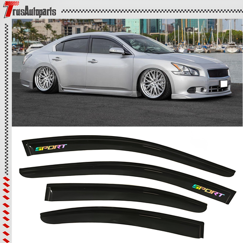 Fits 0915 Nissan Maxima Window Visors Shade Guard Smoke Acrylic w/ Laser SPORT eBay