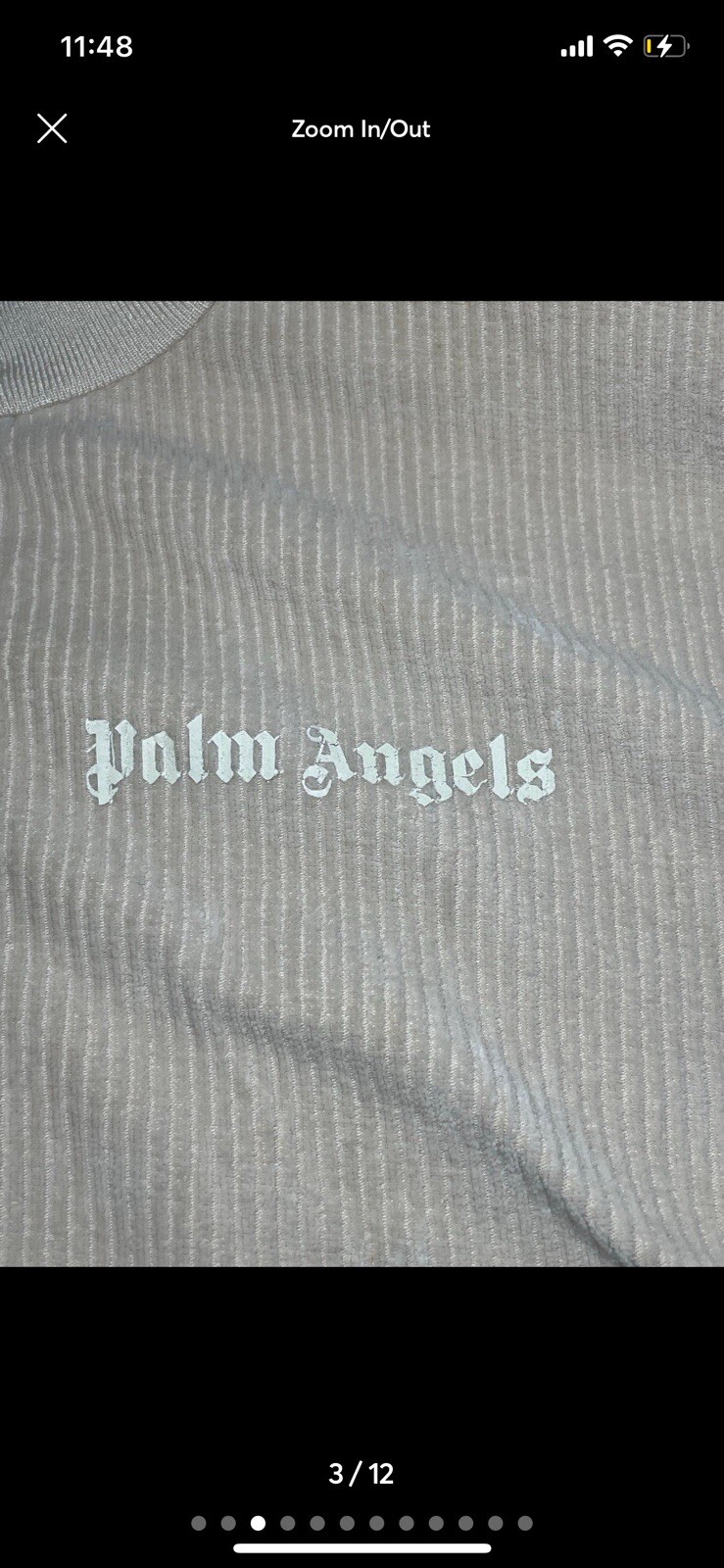 RARE Palm Angels Logo Printed Corduroy Track Jacket SIZE small image 3