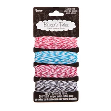 Bakers Twine Cotton, Metallic Berry Delightful, 30' Each (9.1m), 120' Total