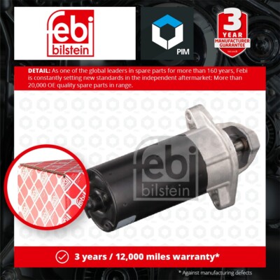 Starter Motor fits BMW X6 E71 3.0D 08 to 10 12417794952 12417796892 Febi Quality