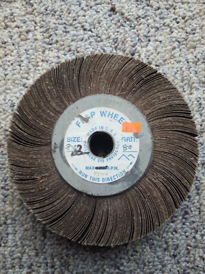 Unmounted Flap Wheel 8''X2'' 1''Arbor 80 Grit MAX RPM 4800  NOS   -Made in USA 