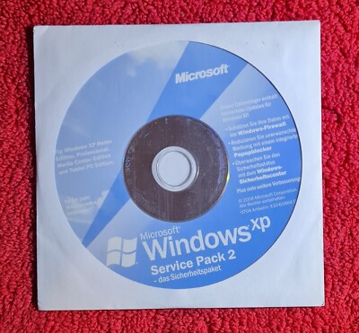 Microsoft Windows XP Service Pack 2 - Sicherheitspaket CD Deutsch Getestet
