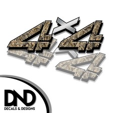 4x4 Decals 2 Pk Sticker Chevy Silverado Sierra Truck - Highgrass Duck - D11