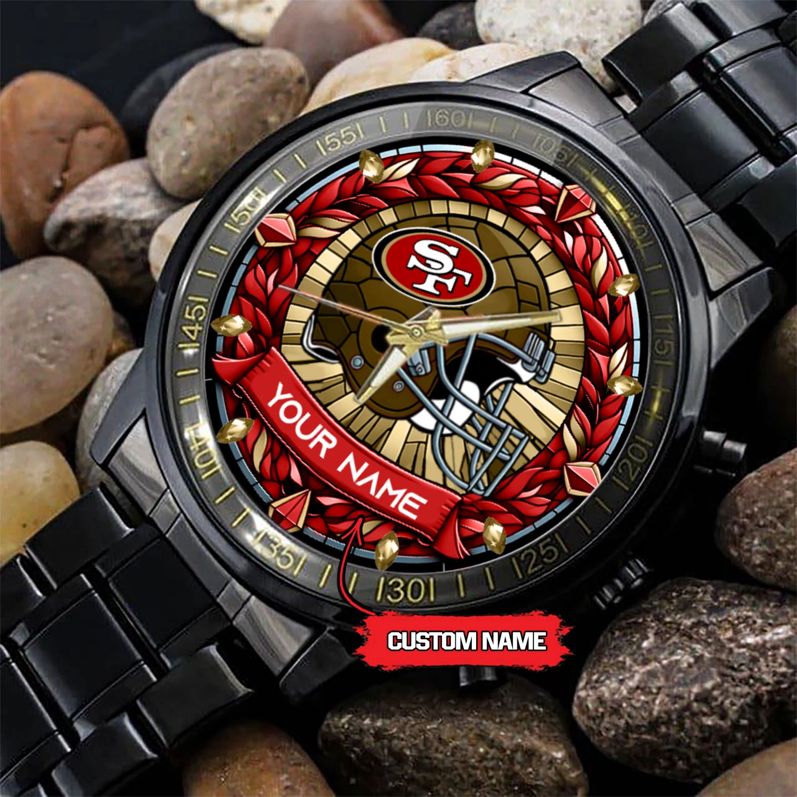 Custom San Francisco Team 49er Stainless Steel Watch
