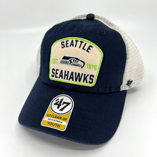 Seattle Seahawks Hat Boys Blue Snapback '47 Brand Trucker Football Youth NFL New