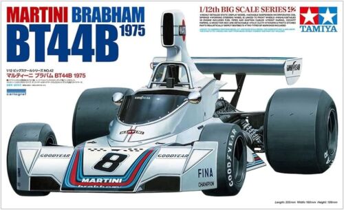 TAMIYA TAM12042Martini Brabham BT44B 1975 with Etched Parts  1/12 Model Kit NEW - Picture 1 of 10