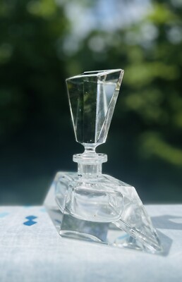 Desna Bohemia Cut Glass Perfume Bottle Engraved. | eBay