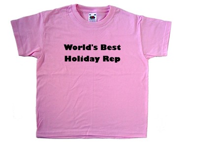 World's Best Holiday Rep Pink Kinder T-Shirt
