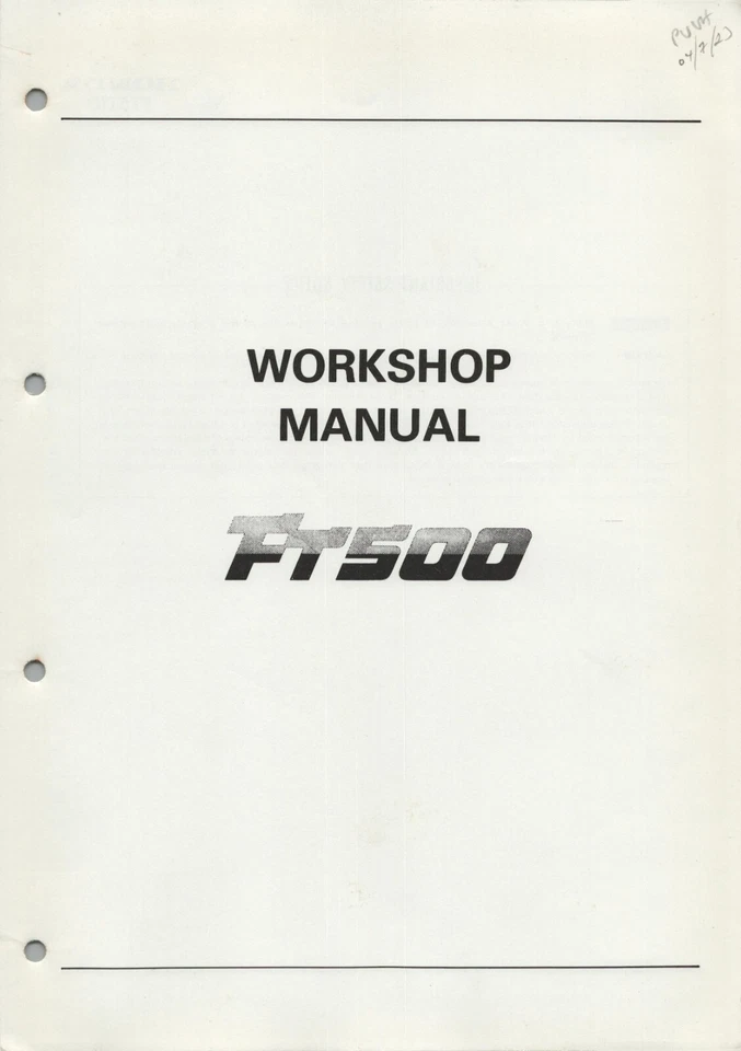 PDF Honda FT500 PC07 (82-84) цифровой сервис ремонтная мастерская руководство FT 500 Ascot PDF - Изображение 3 из 4
