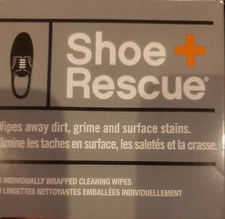 ShoeRescue Shoe Rescue All Natural Cleaning Wipes Brand New in Box of 10 wipes