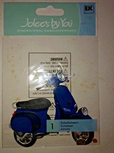 Jolee's by You 3-D non adhesive SCOOTER MIN BIKE 71110 FAST FREE SHIPPING!