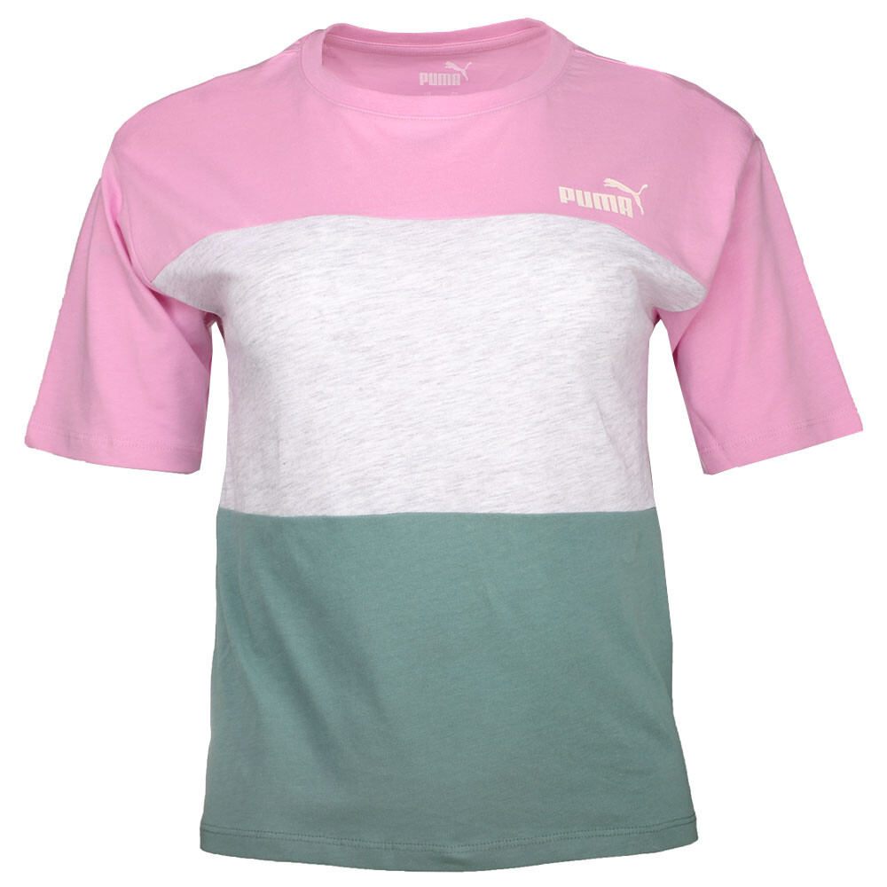 Современная спортивная футболка Puma в полоску с круглым вырезом и коротким рукавом для молодых девушек, размер XL, Ок