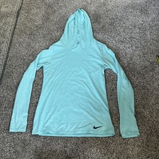 Nike Lightweight Dri-Fit Hoodie XS Teal Heather