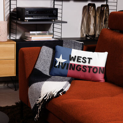 West Livingston Texas Flag Pillow