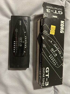 Korg GT-3 Guitar/Bass Tuner Model GT3 Black Japan Open Box