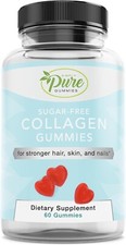 Pure By Nature Collagen Gummies, Sugar-Free Collagen Gummy 60 gummies 07/27