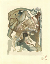 SALVADOR DALI SALANI DIVINA COMMEDIA PURGATORIO TAVOLA 3 LE POTENZE DELL'ANIMA