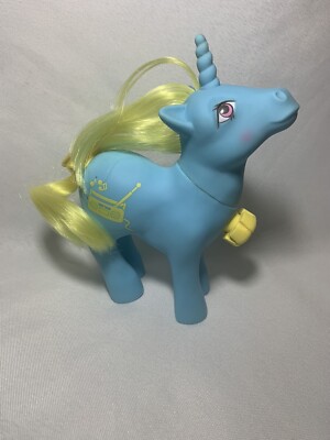 VINTAGW 1984 MY LITTLE PONY DANCE N PRANCE DJ HASBRO BLUE TAIL WORKS Flaws