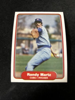 1982 Fleer Baseball Card #600 Randy Martz Chicago Cubs NmMt Free Shipping!