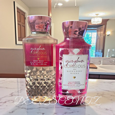 BATH  BODY WORKS GINGHAM GORGEOUS BODY WASH  BODY LOTION NEW 2 PIECE SET PINK