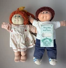 Vintage 1980s Coleco Cabbage Patch Kids Lot 2 Dolls Taiwan & China w Adoption P