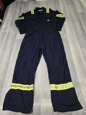Carhartt FR Flame Resistant Hi Vis Navy Blue Coveralls 59387-20 Size L - E126
