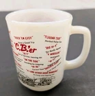 Vintage 70’s Fire King CB’er Trucker’s CB Sayings Coffee Mug Anchor Hocking