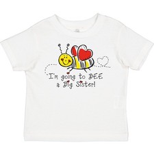 Inktastic Bee Future Big Sister Toddler T-Shirt Be Cute Cartoon Sibling Idea For
