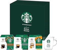 NESCAFÉ Dolce Gusto STARBUCKS Variety Pack 36 Capsules+Glass Mug Japan Exclusive