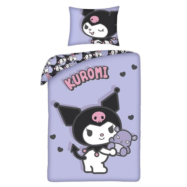 Hello Kitty Kuromi Sanrio Einzel BettwäSche Set Wendbar Katze Eu GrößE Kinder-image