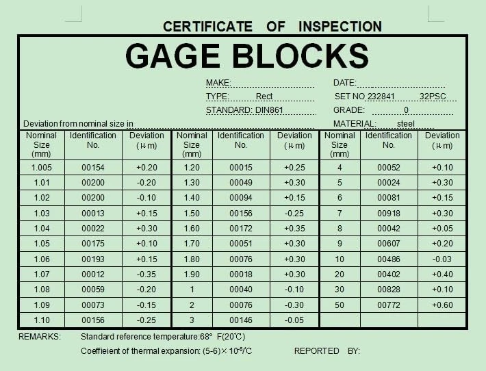 Juego de bloques de medidor métrico, 32 piezas prueba de medición de medidor de acero de alta precisión Foto 2 de 4
