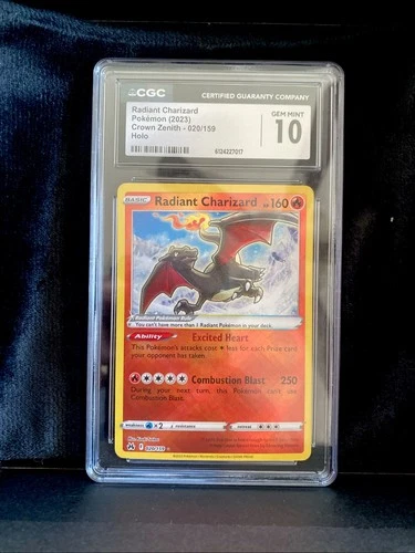 Pokemon Radiant Charizard 020/159 Crown Zenith Holo CGC 10