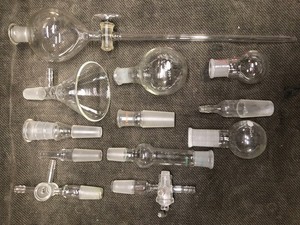 LOT 12pc 19/22 Glass Distilled Flask Joints Adapters Vacuum Connecting Tube