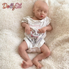 Reborn Baby Dolls Silicone Full Body Waterproof Realistic Newborn Baby 18.11 in