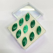 AAA Natural Malachite Cabochon Marquise Shape Loose Gemstone