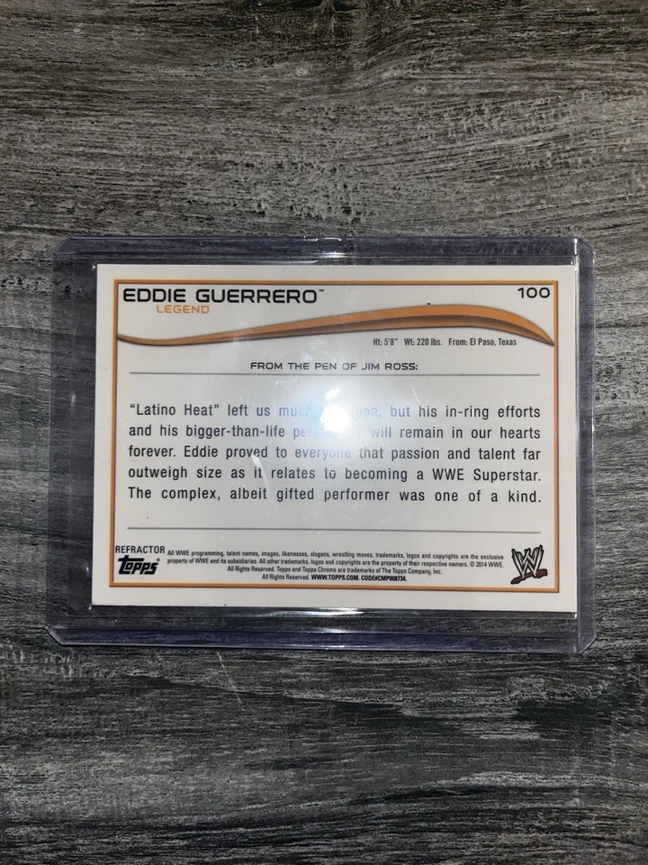 Refrator atômico Eddie Guerrero 2014 Topps Chrome WWE # 100 - Imagem 3 de 3