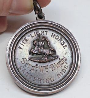 ANTIQUE SCOTTISH MILITARY TOURNAMENT EDINBURGH 1886 FIFE SGT BLYTHE HORSE RIDE