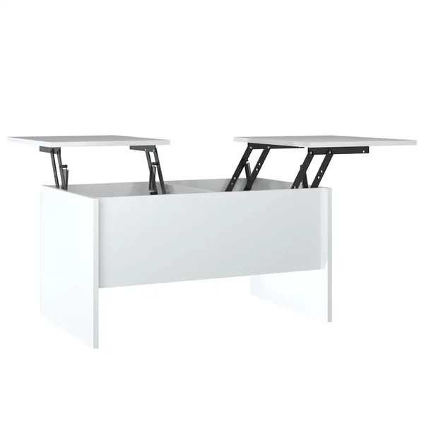 Couchtisch Hochglanz-Weiß 80X50X42,5 Cm Holzwerkstoff-image